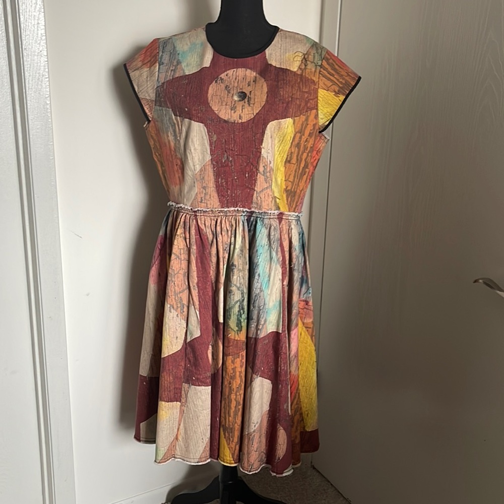 Making The Cut colorful denim dress